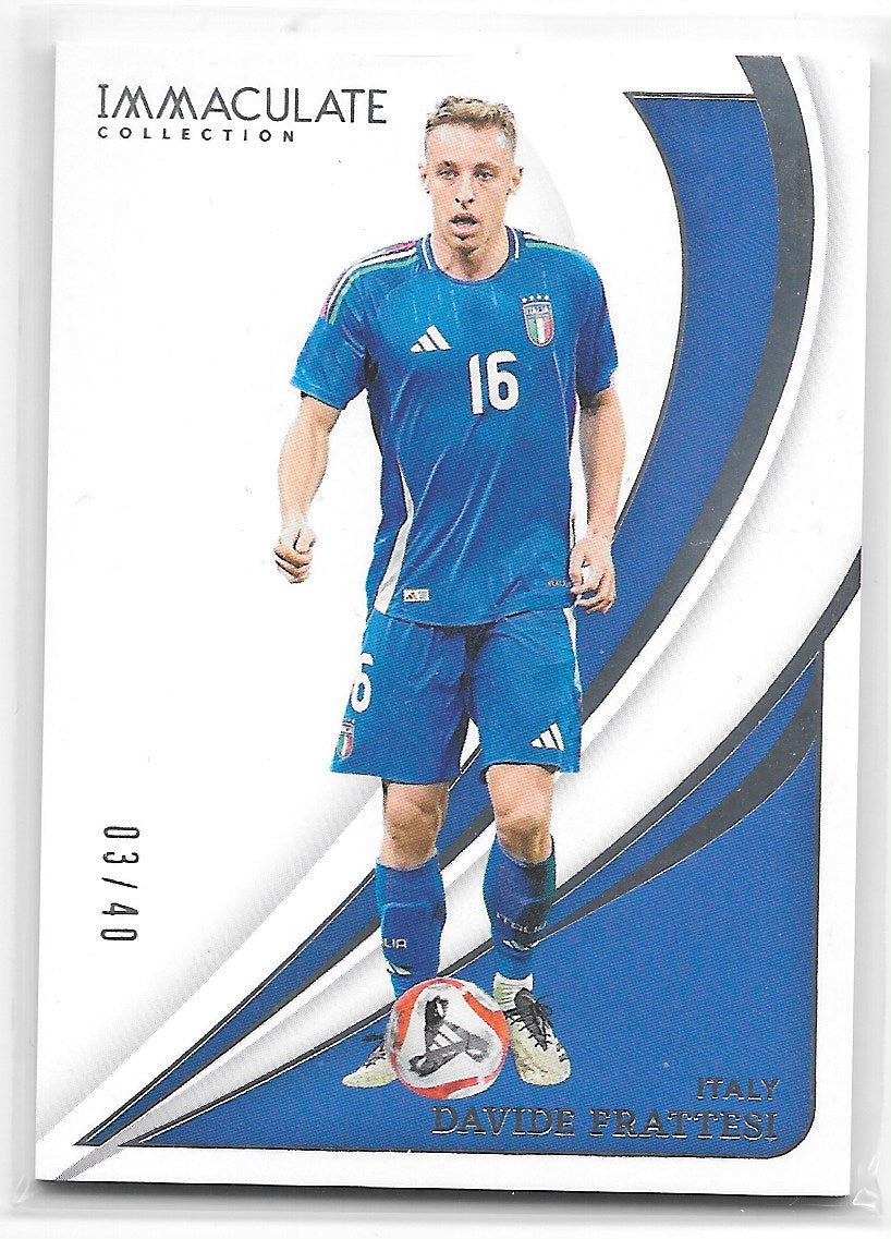 Davide Frattesi (Italy) Silver /40 Panini Immaculate Soccer 2024-25