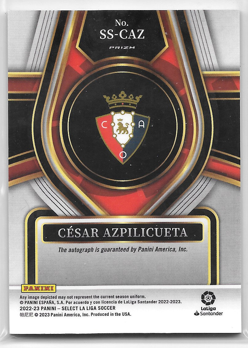 Cesar Azpilicueta (Osasuna) Select Signatures Blue Pulsar Panini Select La Liga 2022-23
