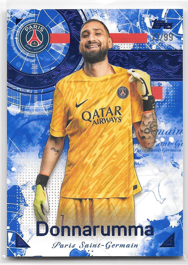 Gianluigi Donnarumma (PSG) Azurite Blue /99 Topps Exhibition PSG 2024-25