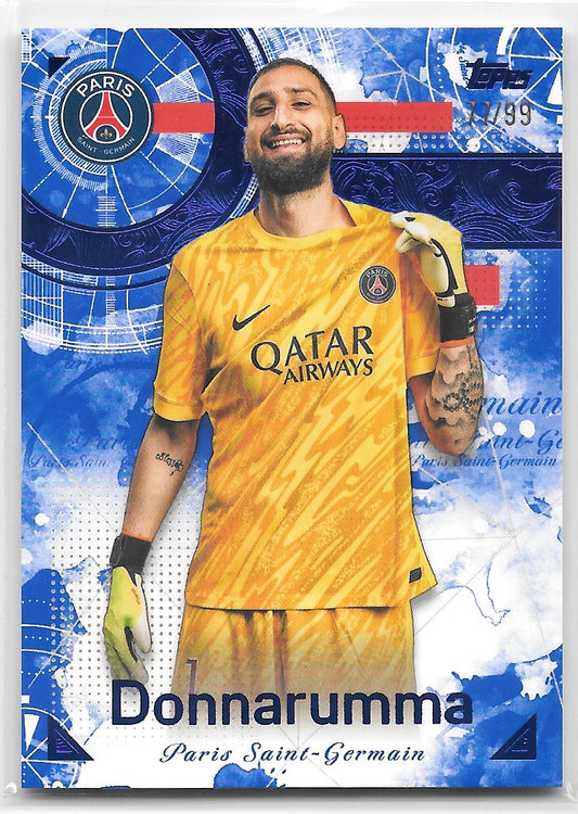 Gianluigi Donnarumma (PSG) Azurite Blue /99 Topps Exhibition PSG 2024-25