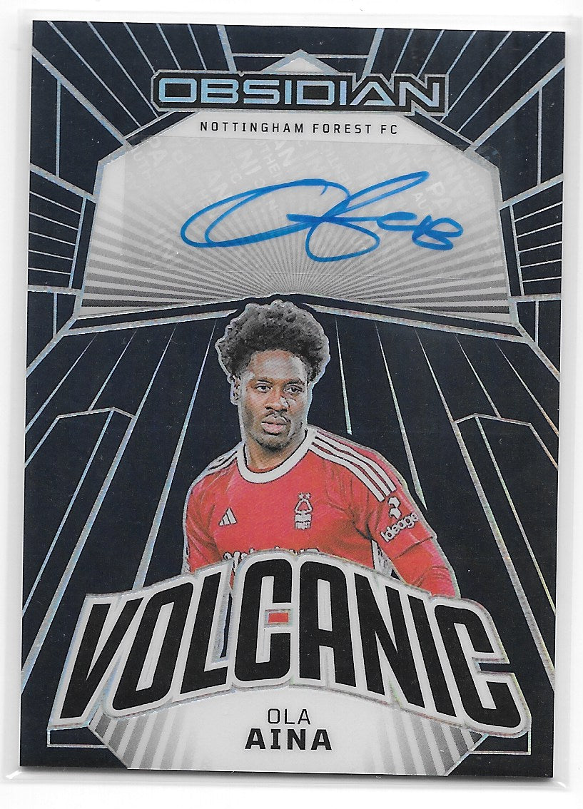 Ola Aina (Nottingham Forest) Volcanic Signatures /120 Panini Obsidian Soccer 2023-24