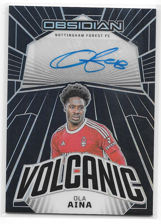 Ola Aina (Nottingham Forest) Volcanic Signatures /120 Panini Obsidian Soccer 2023-24