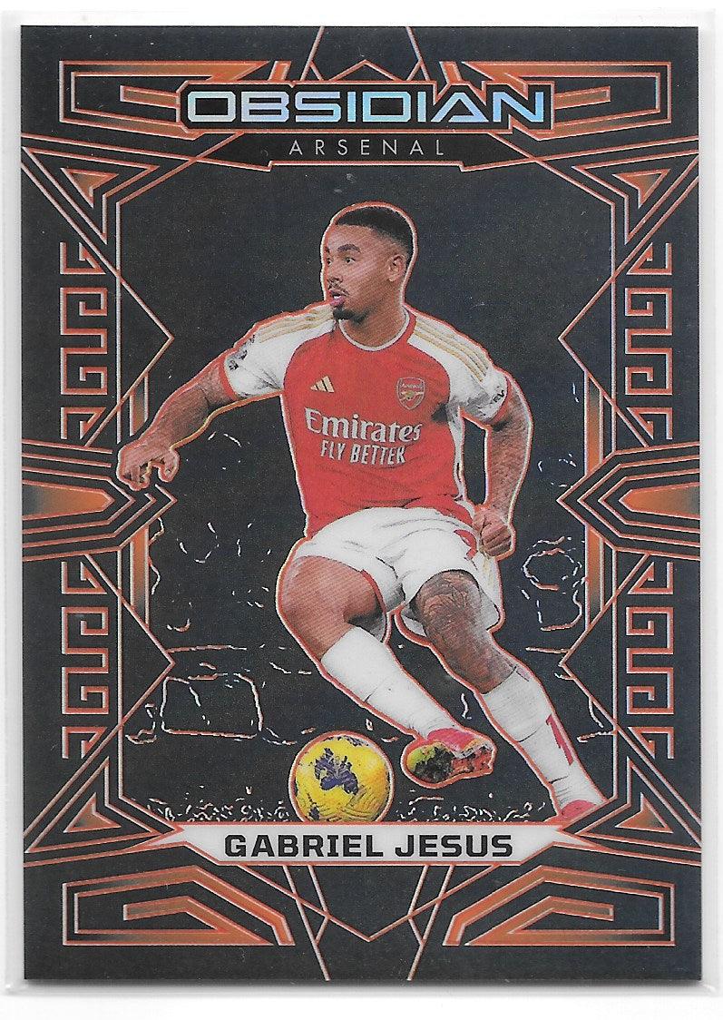 Gabriel Jesus (Arsenal) Electric Etch Orange /40 Panini Obsidian Soccer 2023-24