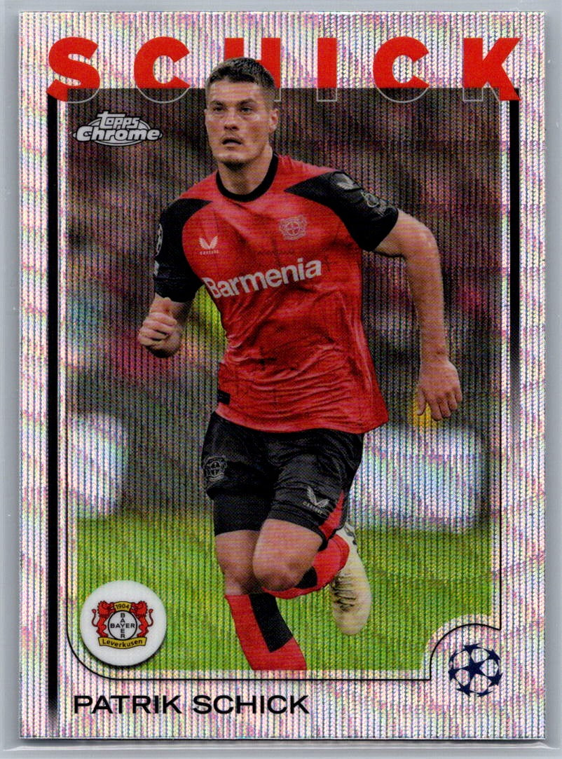 Patrik Schick (Bayer Leverkusen) Wave Refractor Topps Chrome UCC 24-25