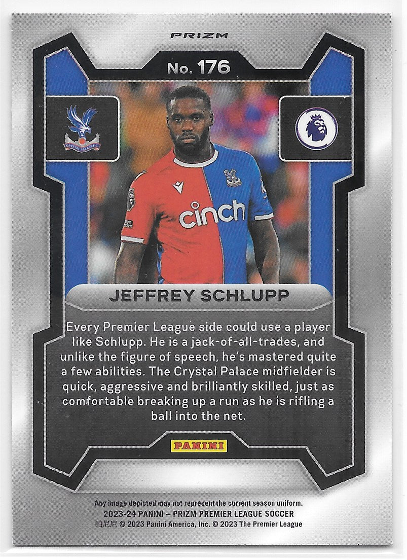 Jeffrey Schlupp (Crystal Palace) Pink Mosaic Panini Prizm Premier League 23-24