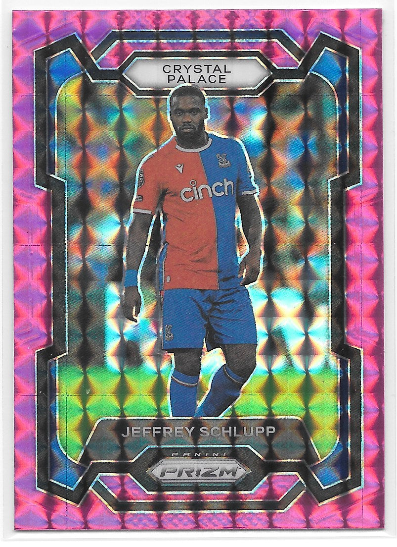 Jeffrey Schlupp (Crystal Palace) Pink Mosaic Panini Prizm Premier League 23-24