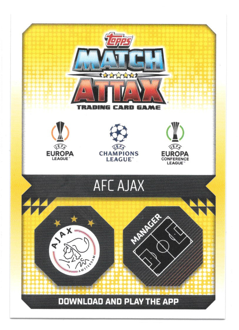 Alfred Schreuder (AFC Ajax) Crystal Blue Manager Match Attax Extra 2023