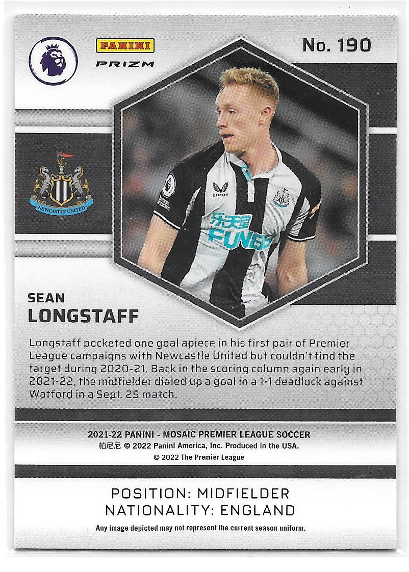 Sean Longstaff (Newcastle United) Mosaic Panini Mosaic Premier League 21-22