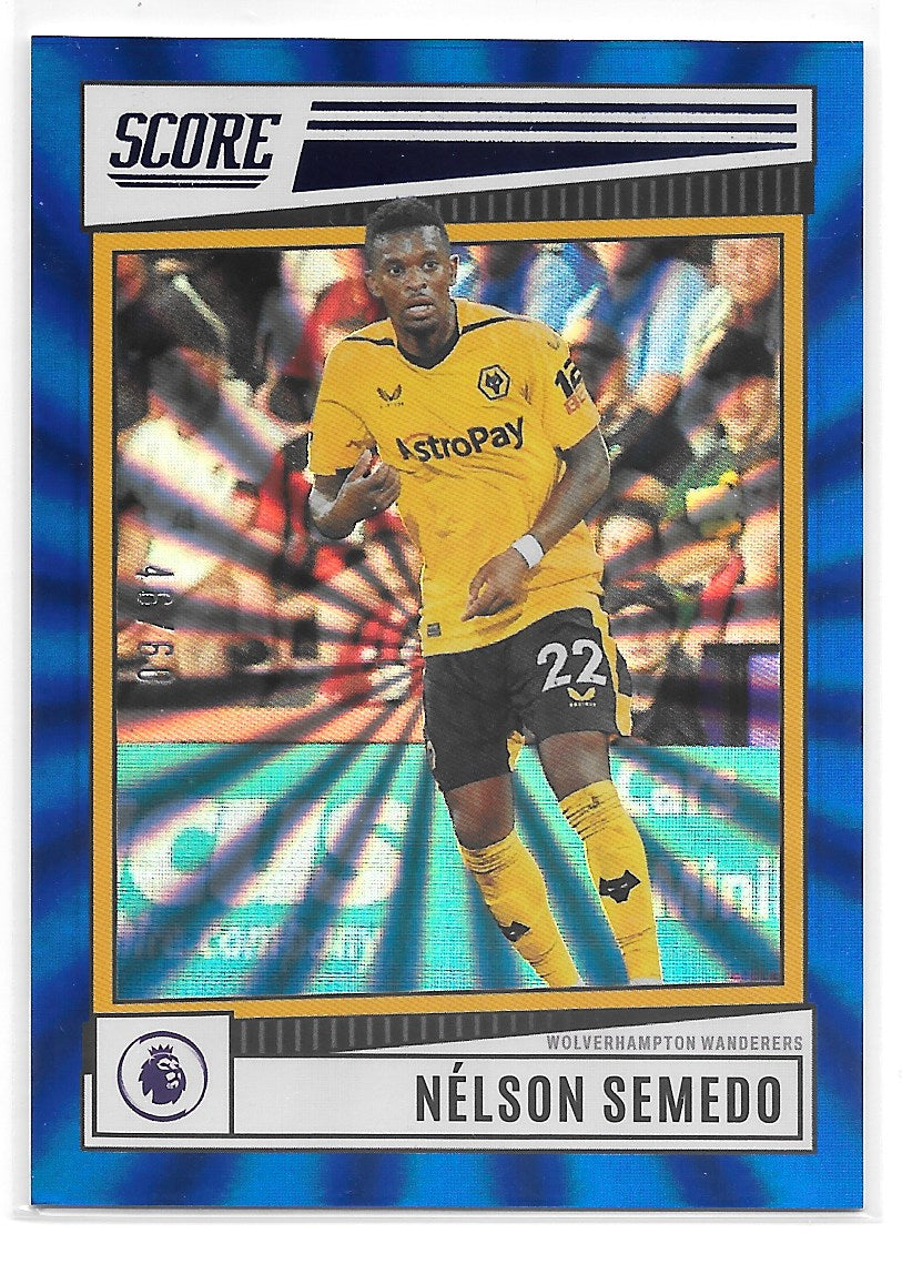 Nelson Semedo (Wolverhampton) Blue Laser /60 Panini Score Premier League 22-23