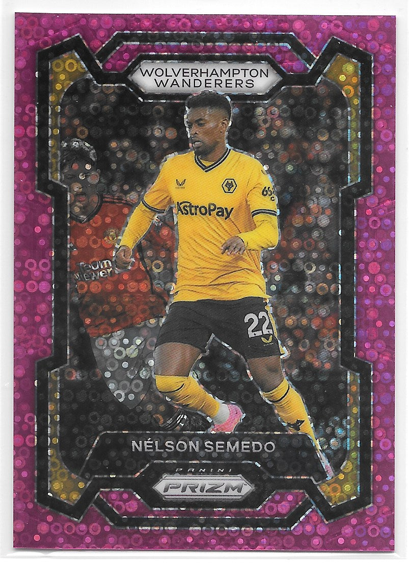 Nelson Semedo (Wolverhampton Wanderers) Pink Breakaway /149 Panini Prizm Premier League 23-24