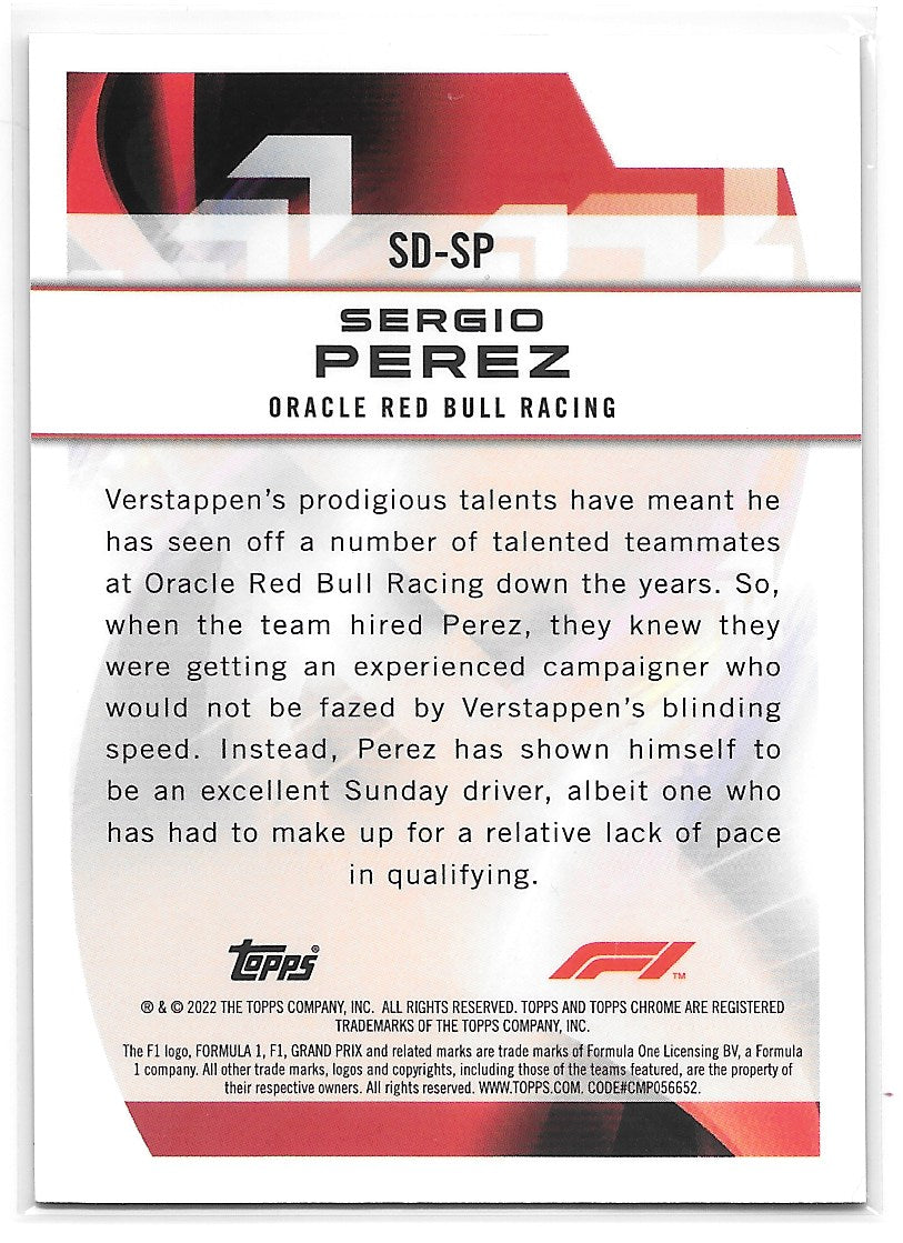 Sergio Perez (Oracle Red Bull Racing) Speed Demons Refractor Topps Chrome Formula 1 2022