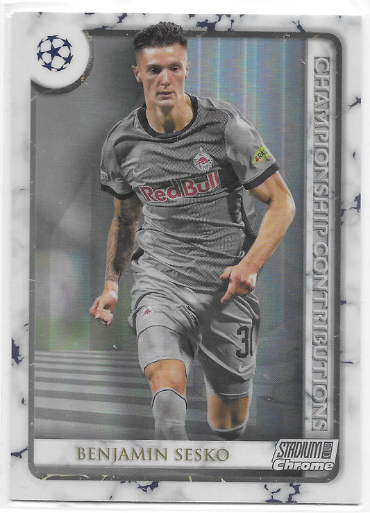 Benjamin Sesko (FC Salzburg) Championship Contributions Topps Stadium Club Chrome 22-23