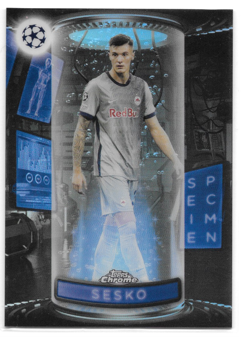 Benjamin Sesko (FC Salzburg) Specimen Topps Chrome UEFA Club Competitions 22-23