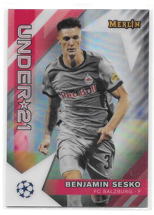 Benjamin Sesko (FC Salzburg) Under 21 Stars Topps Merlin Chrome UCC 22-23