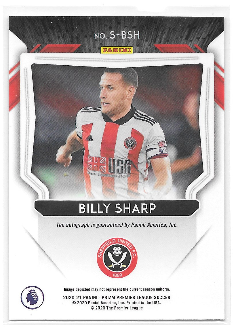 Billy Sharp (Sheffield United) Auto Signatures Panini Prizm Premier League 20-21