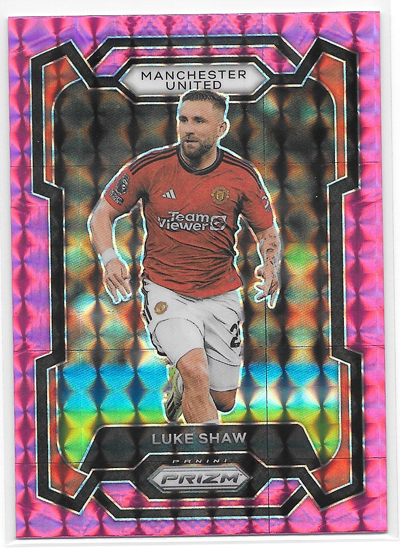 Luke Shaw (Manchester United) Pink Mosaic Panini Prizm Premier League 23-24