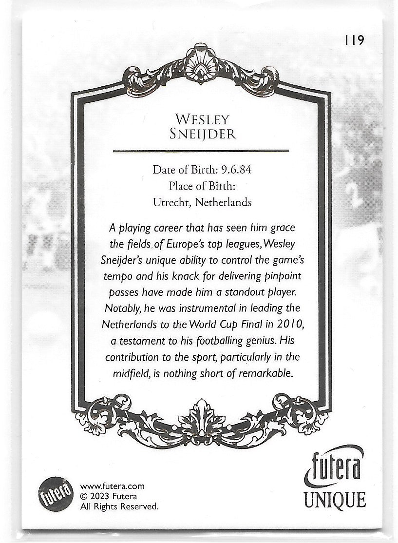 Wesley Sneijder (Netherlands) The Greats Futera Unique World Football 23-24