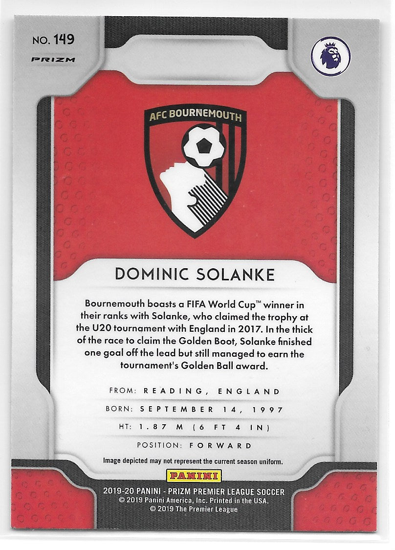 Dominic Solanke (AFC Bournemouth) MultiColor RC Panini Prizm Premier League 19-20