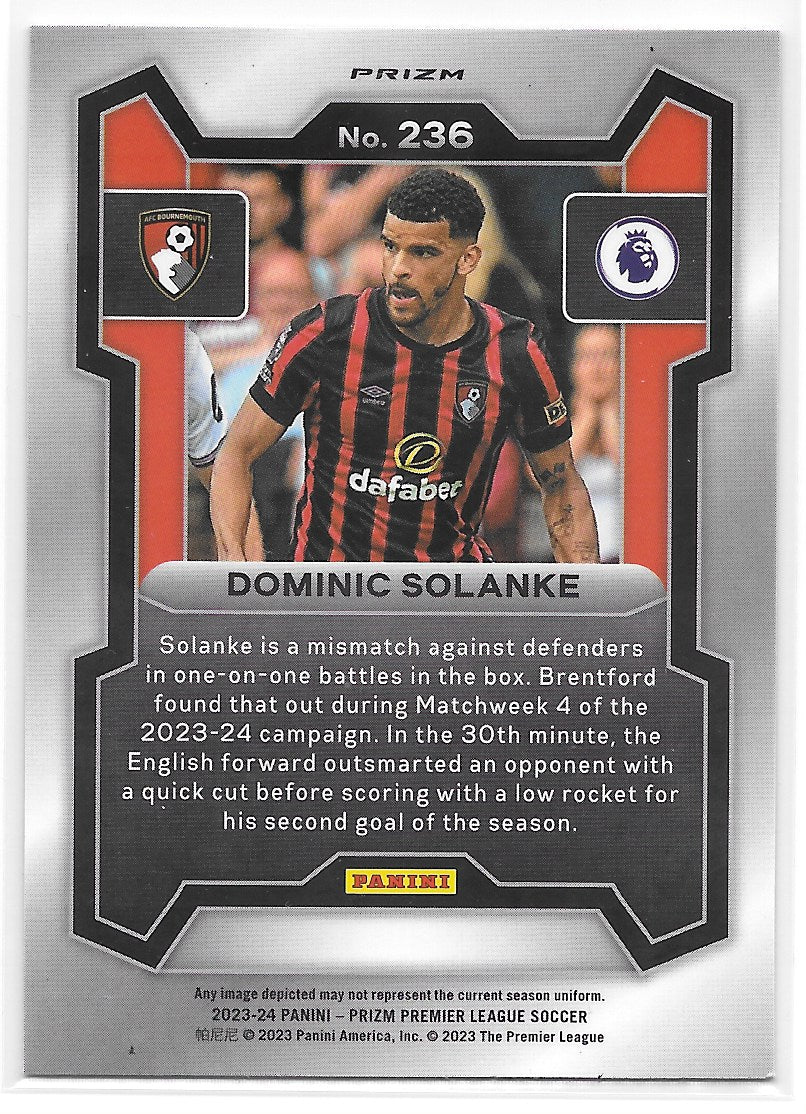 Dominic Solanke (AFC Bournemouth) Pink Mosaic Panini Prizm Premier League 23-24