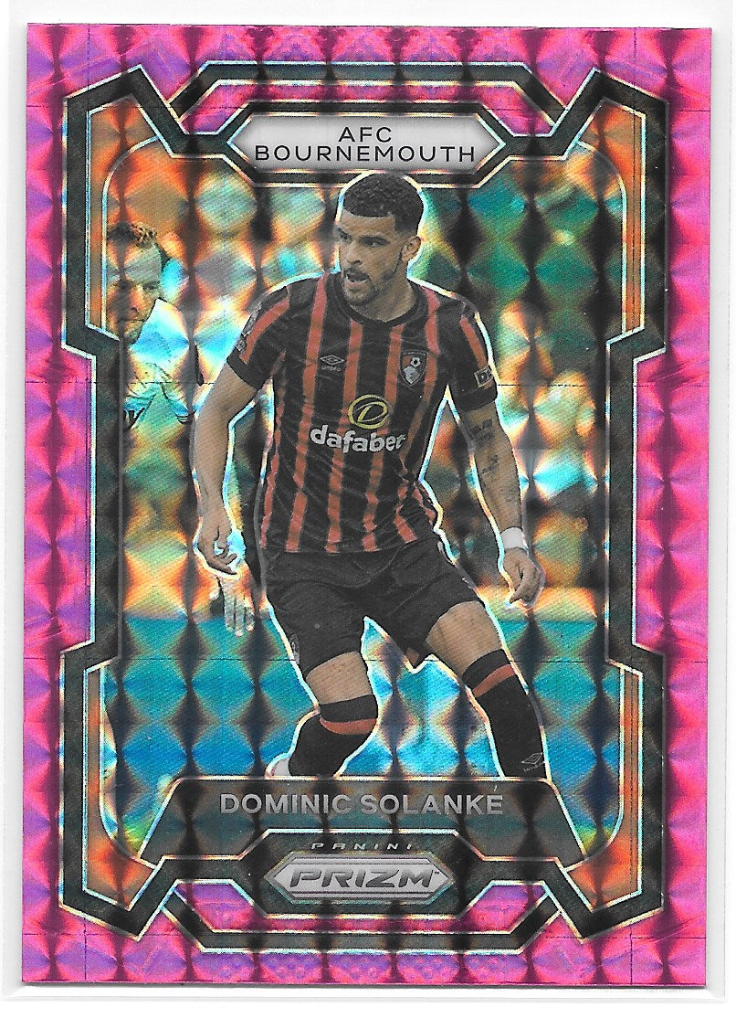 Dominic Solanke (AFC Bournemouth) Pink Mosaic Panini Prizm Premier League 23-24