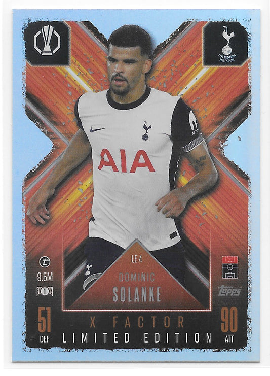 Dominic Solanke (Tottenham Hotspur) X Factor Limited Edition Topps Match Attax Extra 24-25