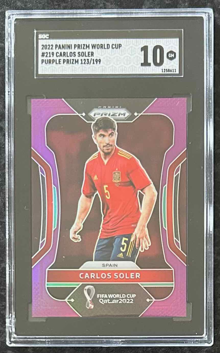 Carlos Soler (Spain) Purple Prizm /199 Panini Prizm FIFA World Cup Qatar 2022 SGC 10