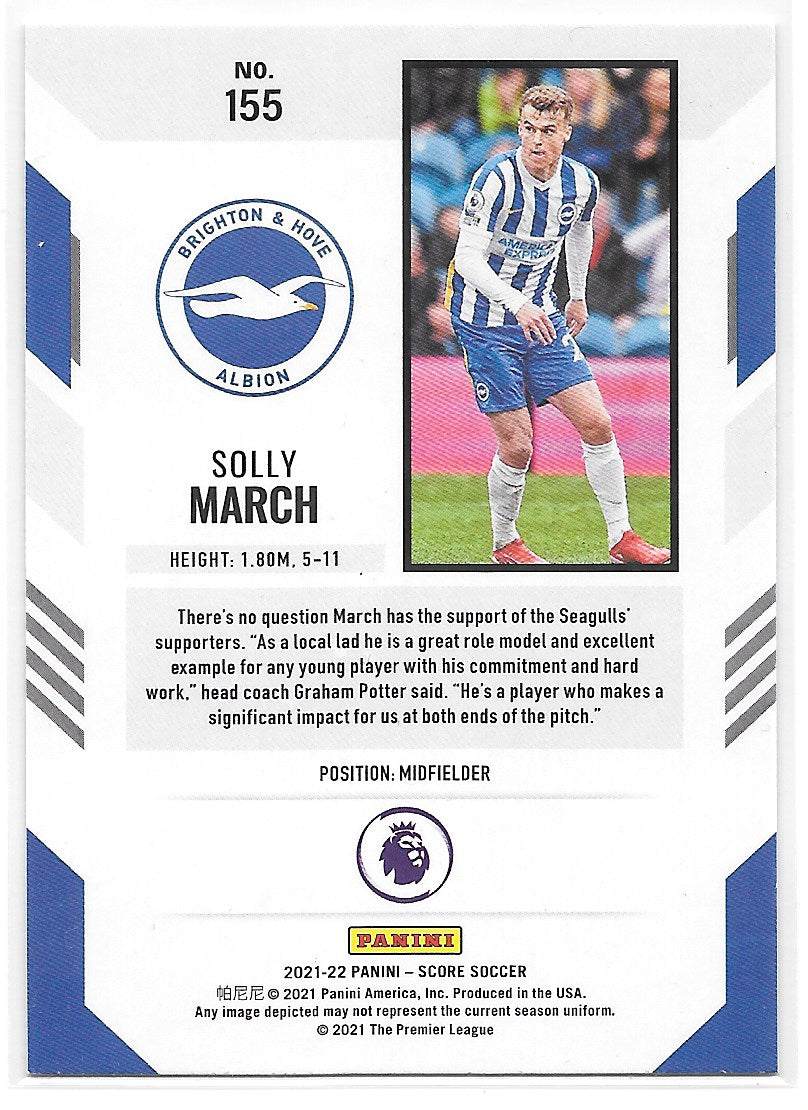 Solly March (Brighton & Hove Albion) Red Laser Panini Score Premier League 21-22