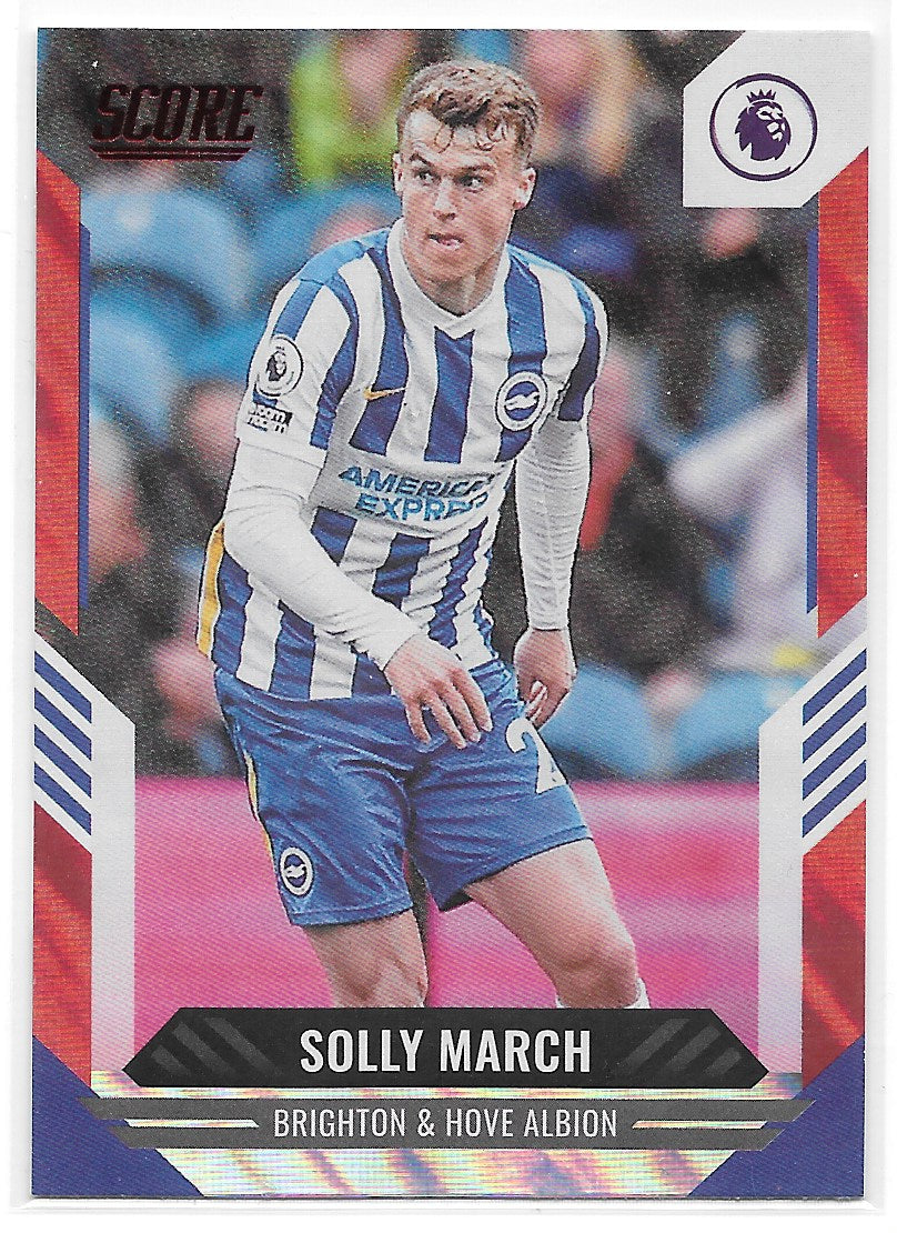 Solly March (Brighton & Hove Albion) Red Laser Panini Score Premier League 21-22