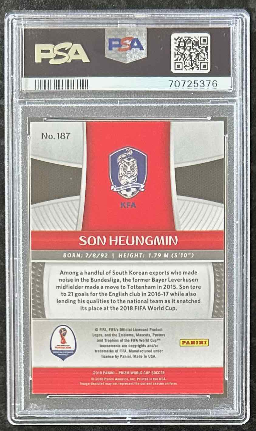 Heung-min Son (Korea Republic) Base Panini Prizm World Cup 2018 PSA 9