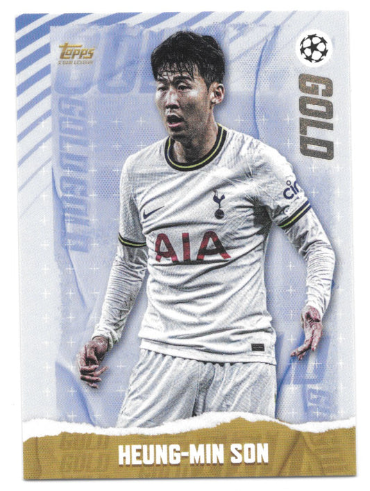 Heung-Min Son (Tottenham Hotspur) Gold Topps Gold x Dan Leydon UEFA 22-23