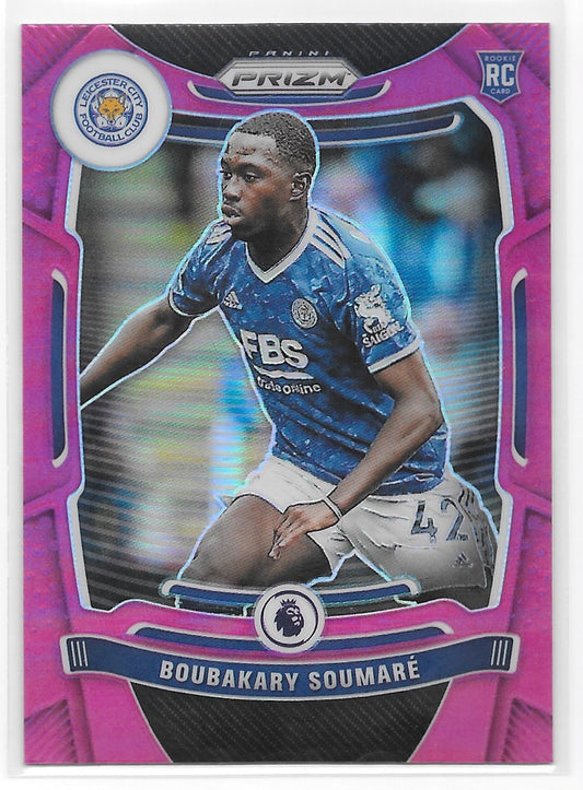 Boubakary Soumare (Leicester City) Pink Prizm Panini Prizm Premier League 21-22