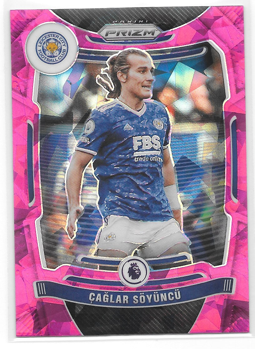 Caglar Soyuncu (Leicester City) Pink Ice Panini Prizm Premier League 21-22