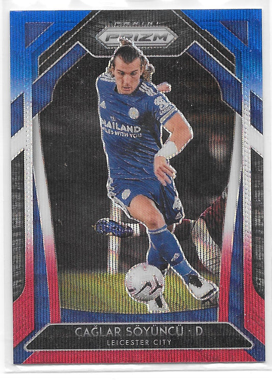 Caglar Soyuncu (Leicester City) Red White Blue Panini Prizm Premier League 20-21