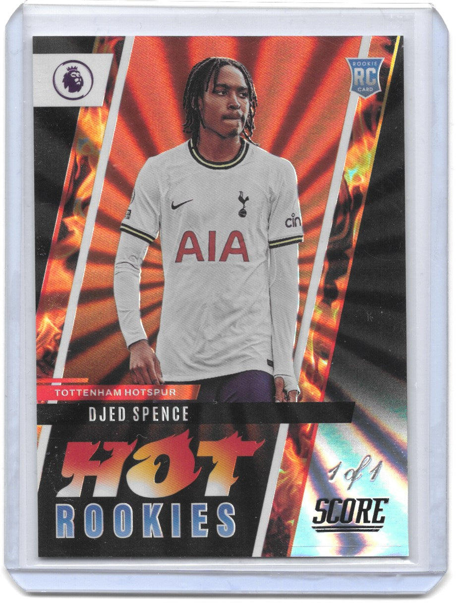 Djed Spence (Tottenham Hotspur) Hot Rookies 1 of 1 Panini Score Premier League 2022-23