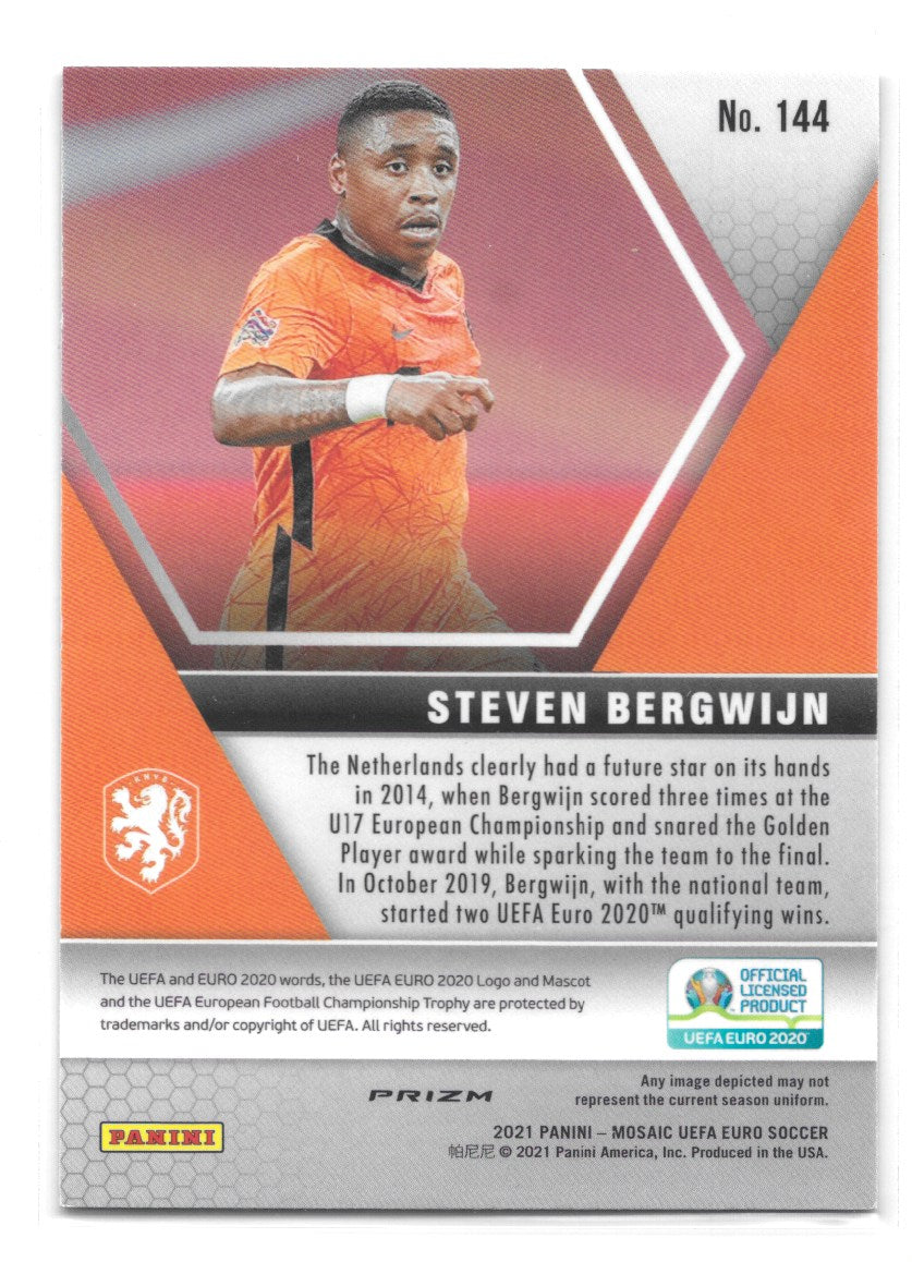 Steven Bergwijn (Netherlands) Camo Pink Panini Mosaic UEFA Euro 2020