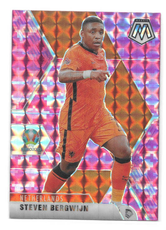 Steven Bergwijn (Netherlands) Camo Pink Panini Mosaic UEFA Euro 2020