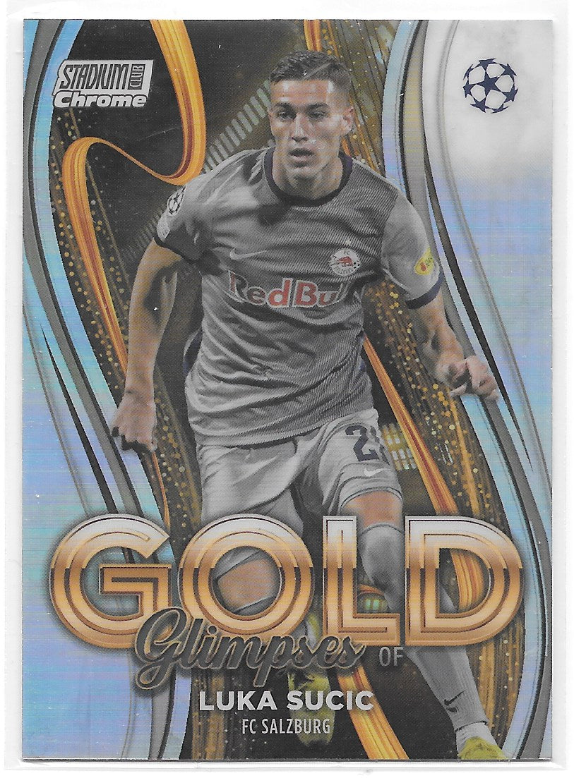 Luka Sucic (FC Salzburg) Glimpses of Gold Topps Stadium Club Chrome 22-23