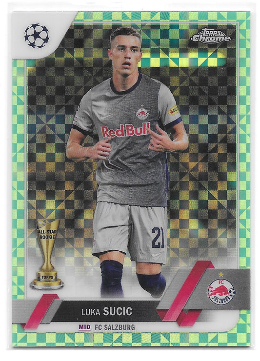 Luka Sucic (FC Salzburg) Neon Green X-Fractor /399 Topps Chrome UCC 22-23