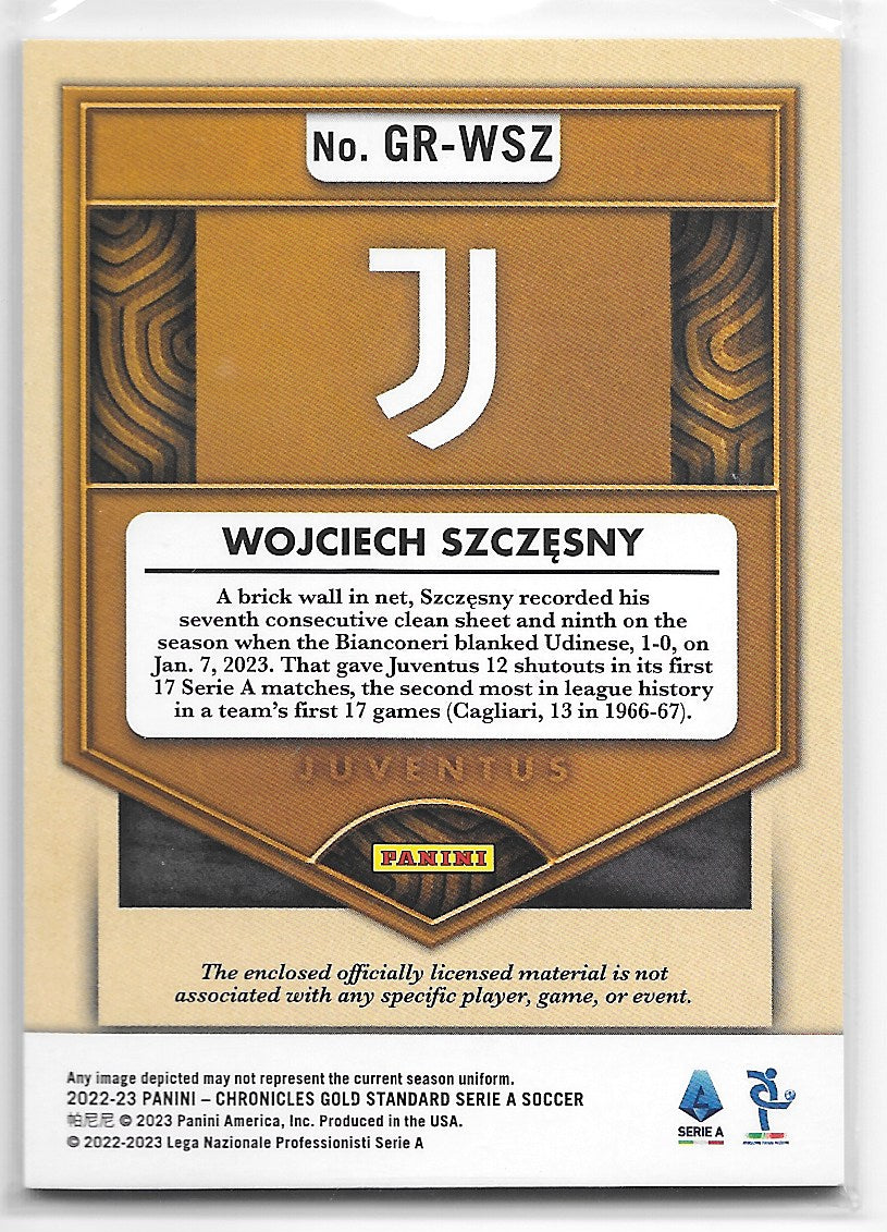 Wojciech Szczesny (Juventus) Gold Rush /99 Panini Chronicles Serie A 22-23