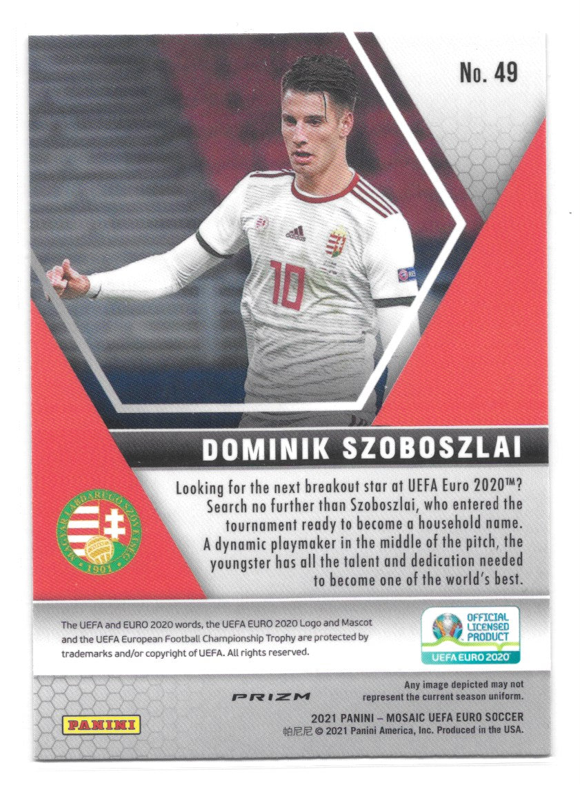 Dominik Szoboszlai (Hungary) Camo Pink Panini Mosaic UEFA Euro 2020