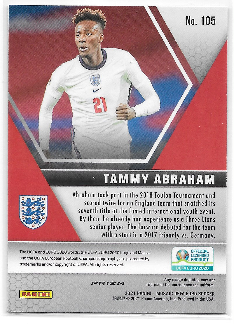 Tammy Abraham (England) Camo Pink Panini Mosaic UEFA Euro 2020