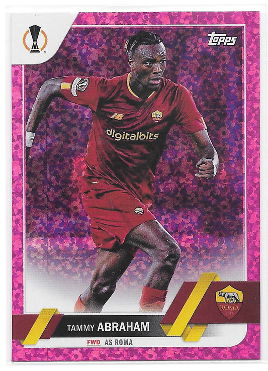 Tammy Abraham (AS Roma) Pink Sparkle Topps UCC Flagship 22-23