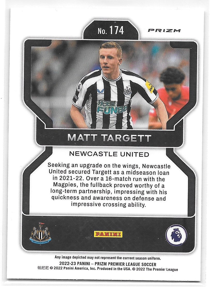 Matt Targett (Newcastle United) Blue Yellow Green Choice Panini Prizm Premier League 22-23