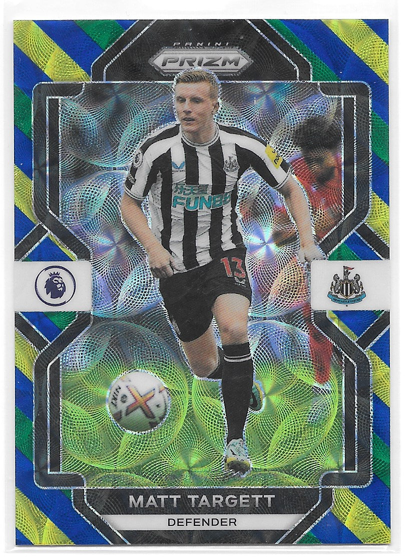 Matt Targett (Newcastle United) Blue Yellow Green Choice Panini Prizm Premier League 22-23