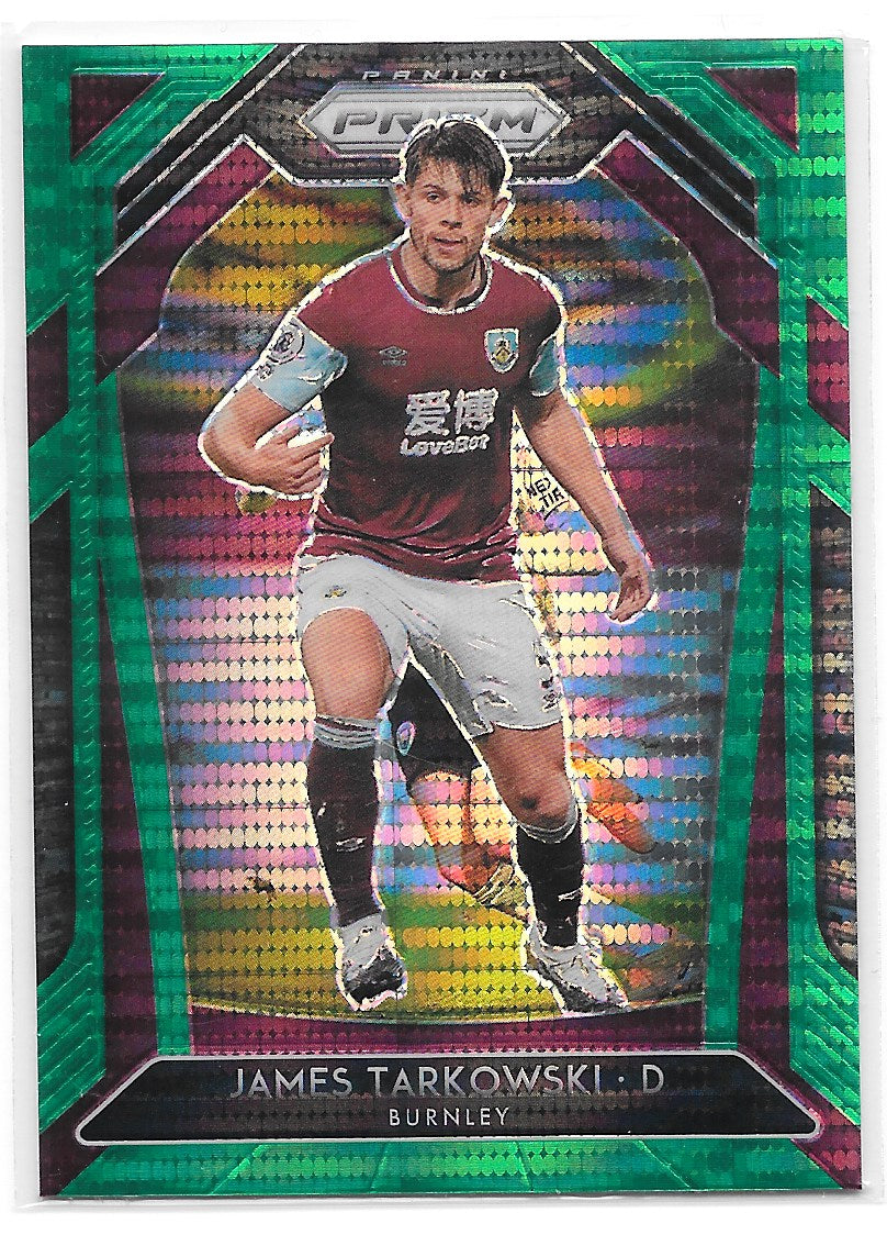 James Tarkowski (Burnley FC) Green Pulsar Panini Prizm Premier League 20-21