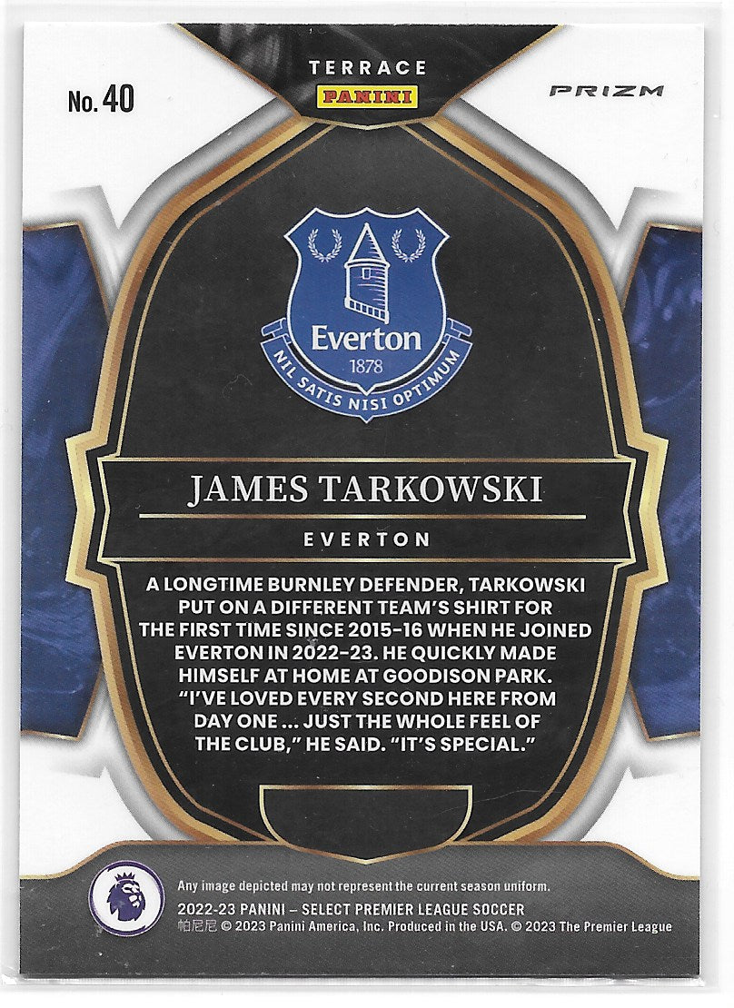 James Tarkowski (Everton) Terrace Red Panini Select Premier League 22-23