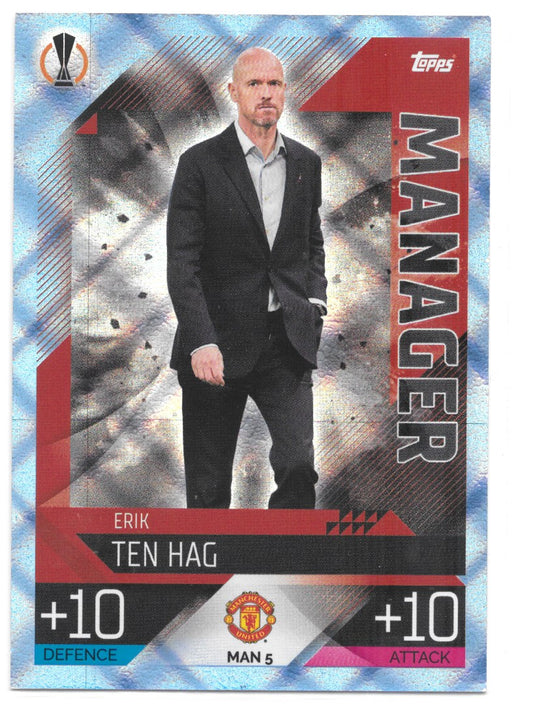 Erik Ten Hag (Manchester United) Crystal Blue Manager Match Attax 2023