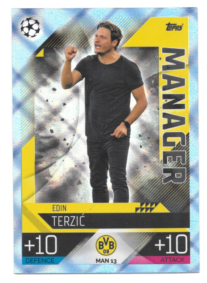 Edin Terzic (Borussia Dortmund) Crystal Blue Manager Match Attax Extra 2023