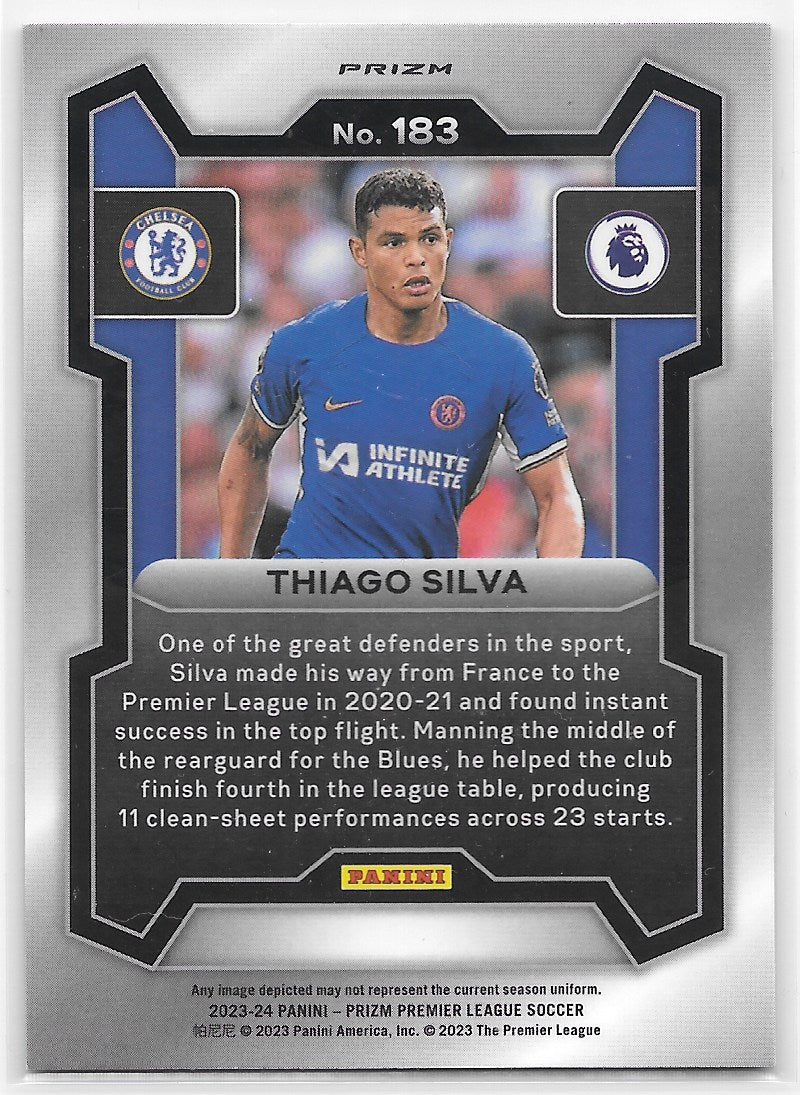 Thiago Silva (Chelsea FC) Pink Mosaic Panini Prizm Premier League 23-24