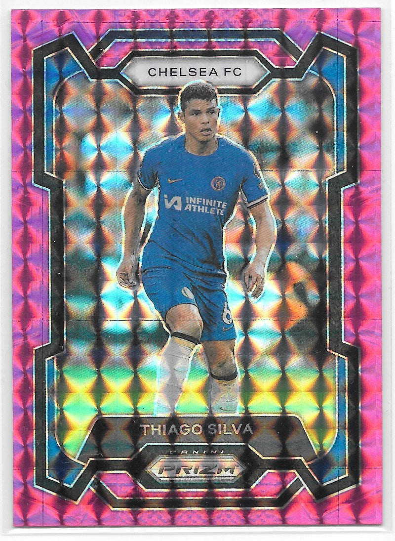 Thiago Silva (Chelsea FC) Pink Mosaic Panini Prizm Premier League 23-24